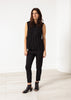 Zip Back Circle Blouse in Black