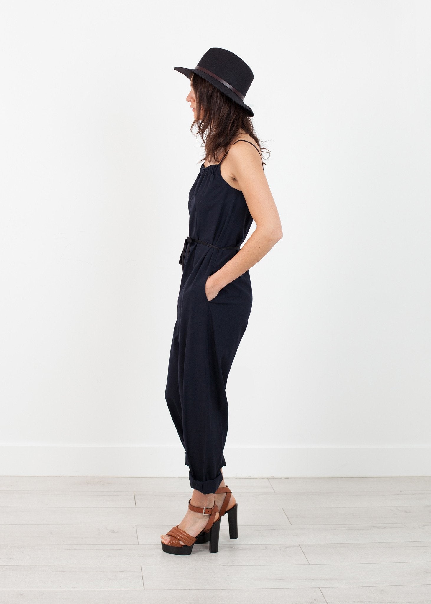 Sleeveless Jumpsuit in Navy